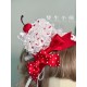 Twin Bears Take A Bite Of Cake White&Red JSK and Salopette(2nd Pre-Order/Full Payment Without Shipping)
